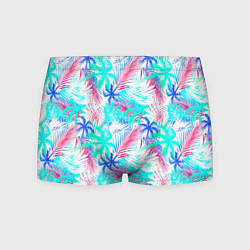 Трусы-боксеры мужские Palm blue light blue, цвет: 3D-принт