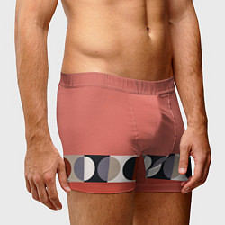 Трусы-боксеры мужские Луна Малевича розовый томат, цвет: 3D-принт — фото 2