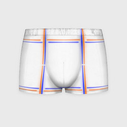 Трусы-боксеры мужские Neon white orange light blue, цвет: 3D-принт