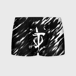 Трусы-боксеры мужские Doom штрихи красок, цвет: 3D-принт