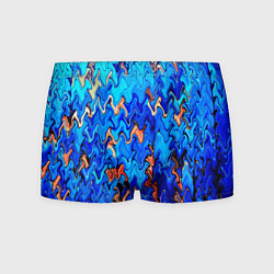 Мужские трусы Сине-голубой стекающая абстракция