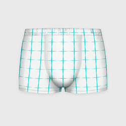 Трусы-боксеры мужские Color white light blue crosses, цвет: 3D-принт