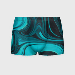 Мужские трусы Мраморный малахитовый узор из изумрудных разводов