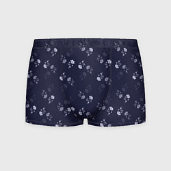 Трусы-боксеры мужские Цветочный узор синий, цвет: 3D-принт