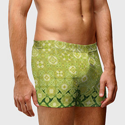 Трусы-боксеры мужские Зеленый узорчатый градиент, цвет: 3D-принт — фото 2