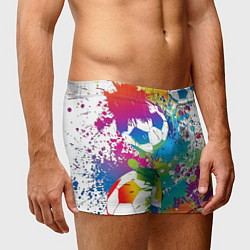 Трусы-боксеры мужские Краски футбола, цвет: 3D-принт — фото 2