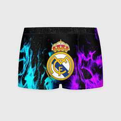Трусы-боксеры мужские Real Madrid неоновый огонь, цвет: 3D-принт