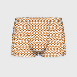 Мужские трусы Паттерн с ромбиками коричневый