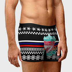 Трусы-боксеры мужские Ливерпуль текстура триколор зима, цвет: 3D-принт — фото 2