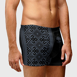 Трусы-боксеры мужские Славянские узоры и древо жизни, цвет: 3D-принт — фото 2
