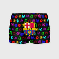 Трусы-боксеры мужские Barcelona neon games logo, цвет: 3D-принт