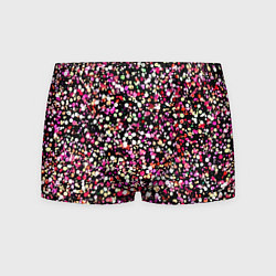 Трусы-боксеры мужские Тёмно-розовый абстрактный в мелкую крапинку, цвет: 3D-принт