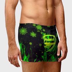 Трусы-боксеры мужские Arsenal кислотный огонь снежинки, цвет: 3D-принт — фото 2