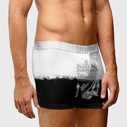 Трусы-боксеры мужские Liverpool краски черно белые, цвет: 3D-принт — фото 2