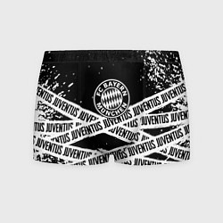 Трусы-боксеры мужские Бавария Мюнхен x Ювентус, цвет: 3D-принт