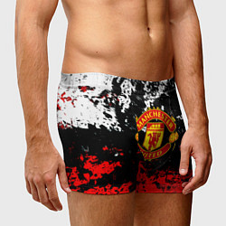 Трусы-боксеры мужские Манчестер Юнайтед краски, цвет: 3D-принт — фото 2