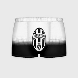 Трусы-боксеры мужские Juventus черно белая геометрия, цвет: 3D-принт