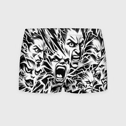 Мужские трусы Свирепые лица и молнии - нейроарт