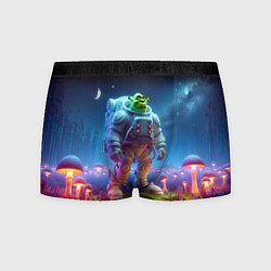 Трусы-боксеры мужские Шрек бравый космонавт - неоновое свечение, цвет: 3D-принт