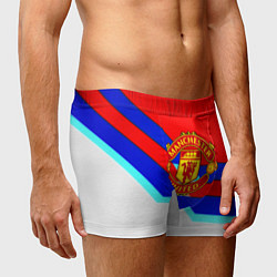 Трусы-боксеры мужские Манчестер Юнайтед полосы геометрия, цвет: 3D-принт — фото 2