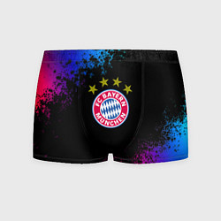 Трусы-боксеры мужские Бавария Мюнхен краски неон градиент, цвет: 3D-принт