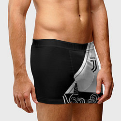 Трусы-боксеры мужские Ювентус геометрия полосы текстура, цвет: 3D-принт — фото 2