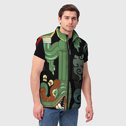 Мужской жилет Cs:go - Fire Serpent Огненный змей, цвет: 3D-красный — фото 2
