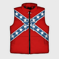 Мужской жилет Флаг советской конфедерации, цвет: 3D-черный