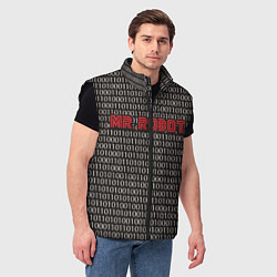 Мужской жилет Mr. Robot: Binary code, цвет: 3D-черный — фото 2