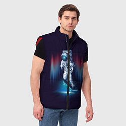 Мужской жилет Космический скейтбордист, цвет: 3D-красный — фото 2