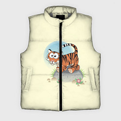 Мужской жилет Маленький тигренок, цвет: 3D-светло-серый