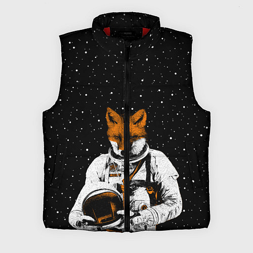 Мужской жилет Лис космонавт / 3D-Красный – фото 1