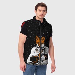 Мужской жилет Лис космонавт, цвет: 3D-красный — фото 2
