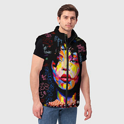 Мужской жилет Ямайка, девушка, цвет: 3D-черный — фото 2