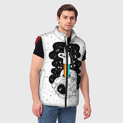 Мужской жилет Единорог астронавт, цвет: 3D-красный — фото 2