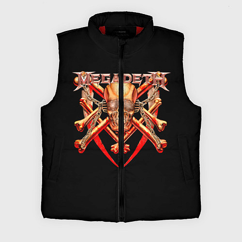 Мужской жилет Megadeth: Gold Skull / 3D-Красный – фото 1