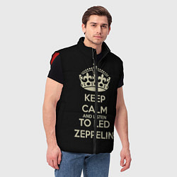 Мужской жилет Keep Calm & Led Zeppelin, цвет: 3D-красный — фото 2