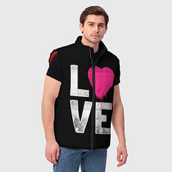 Мужской жилет Love Heart, цвет: 3D-красный — фото 2