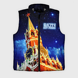Мужской жилет Москва - Спасская башня, цвет: 3D-светло-серый