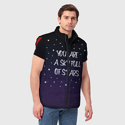 Мужской жилет Coldplay: Night Sky, цвет: 3D-красный — фото 2