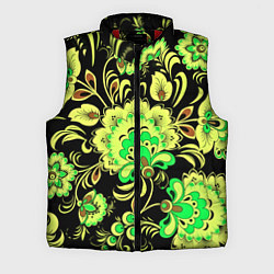 Мужской жилет Хохлома: черный и салатовый, цвет: 3D-красный