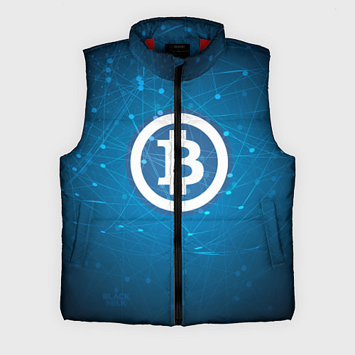 Мужской жилет Bitcoin Blue / 3D-Красный – фото 1