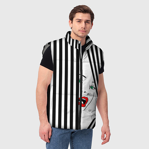 Мужской жилет Pop art girl / 3D-Светло-серый – фото 3