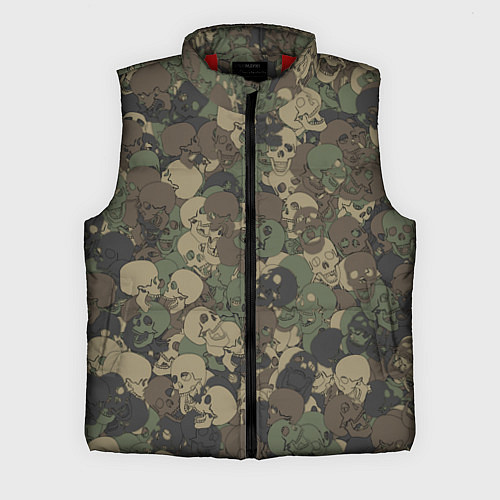Мужской жилет Камуфляж с черепами / 3D-Красный – фото 1