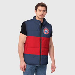 Мужской жилет Bayern Munchen - Red-Blue FCB 2022 NEW, цвет: 3D-черный — фото 2