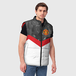 Мужской жилет Man United FC: Grey Polygons, цвет: 3D-красный — фото 2
