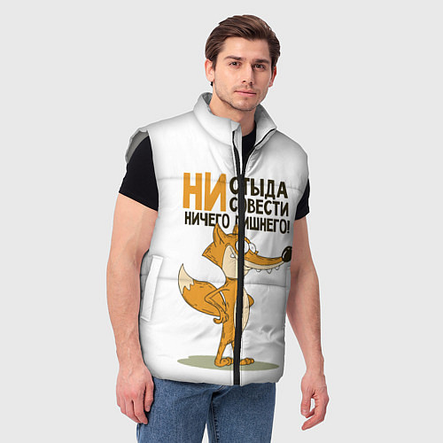 Мужской жилет Ни стыда ни совести / 3D-Светло-серый – фото 3