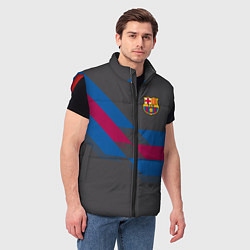 Мужской жилет Barcelona FC: Dark style, цвет: 3D-красный — фото 2