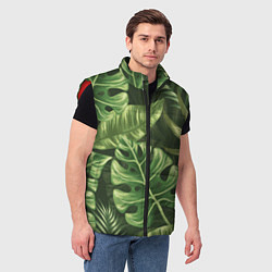 Мужской жилет Доисторический лес, цвет: 3D-красный — фото 2