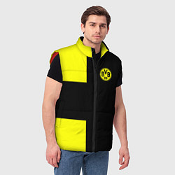 Мужской жилет BVB FC: Black style, цвет: 3D-красный — фото 2